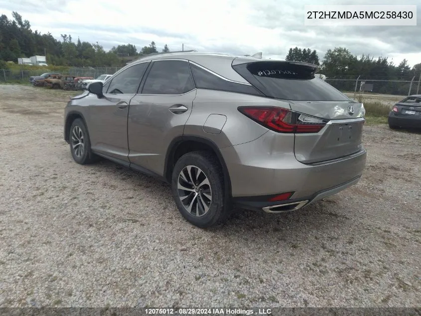 2T2HZMDA5MC258430 2021 Lexus Rx 350