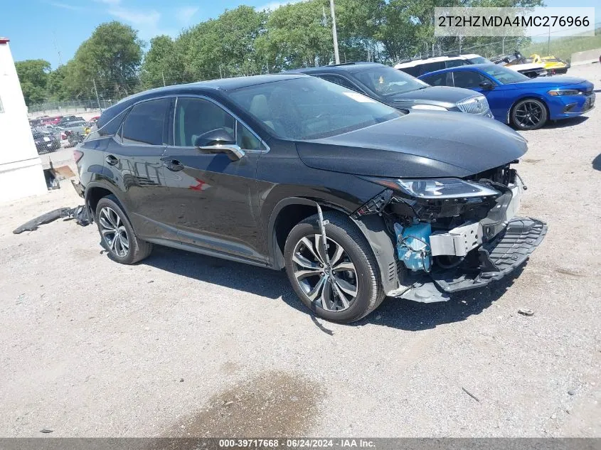 2021 Lexus Rx 350 VIN: 2T2HZMDA4MC276966 Lot: 39717668