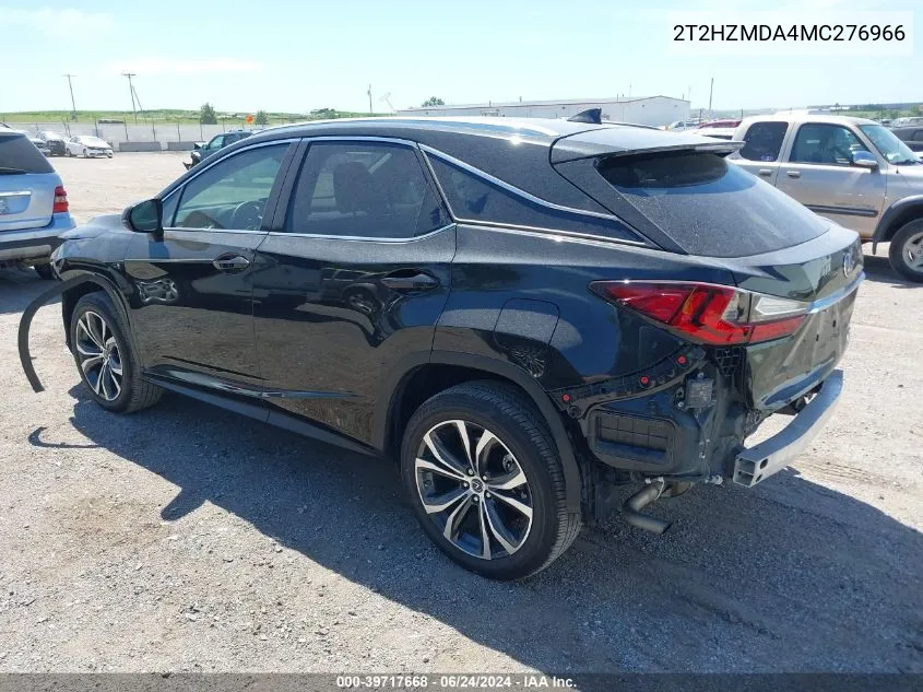 2021 Lexus Rx 350 VIN: 2T2HZMDA4MC276966 Lot: 39717668