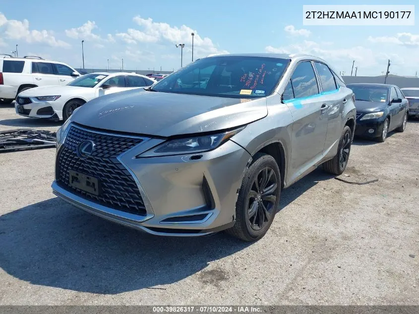 2T2HZMAA1MC190177 2021 Lexus Rx 350