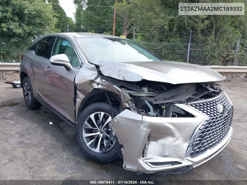 2T2AZMAA2MC189332 2021 Lexus Rx 350