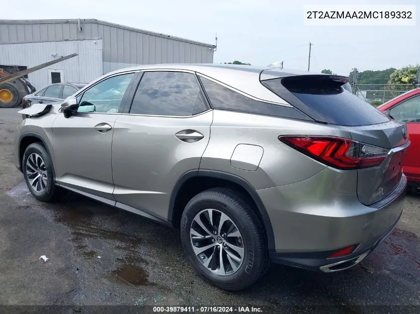 2T2AZMAA2MC189332 2021 Lexus Rx 350