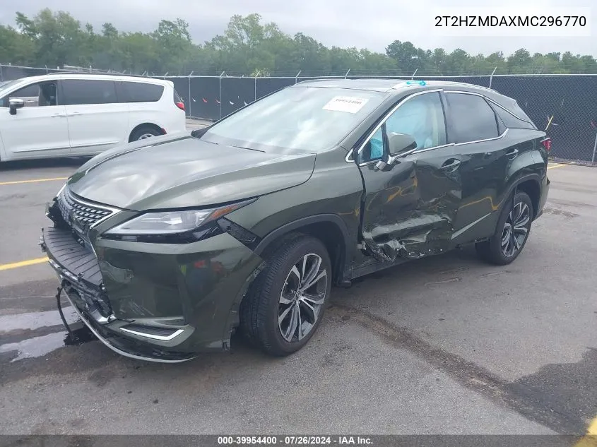 2T2HZMDAXMC296770 2021 Lexus Rx 350