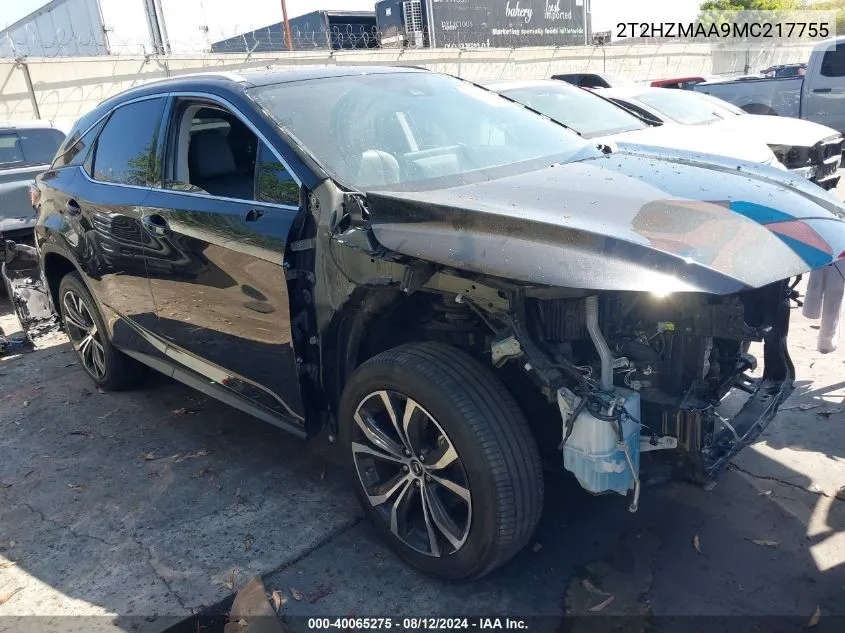 2T2HZMAA9MC217755 2021 Lexus Rx 350