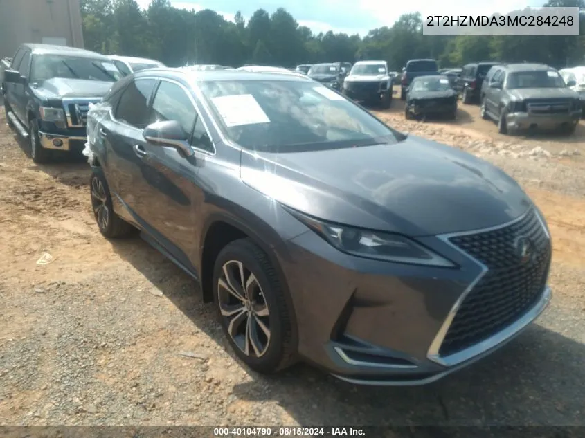 2021 Lexus Rx 350 VIN: 2T2HZMDA3MC284248 Lot: 40104790