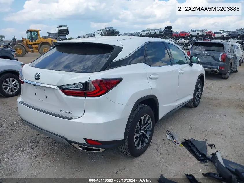 2T2AZMAA5MC203885 2021 Lexus Rx 350