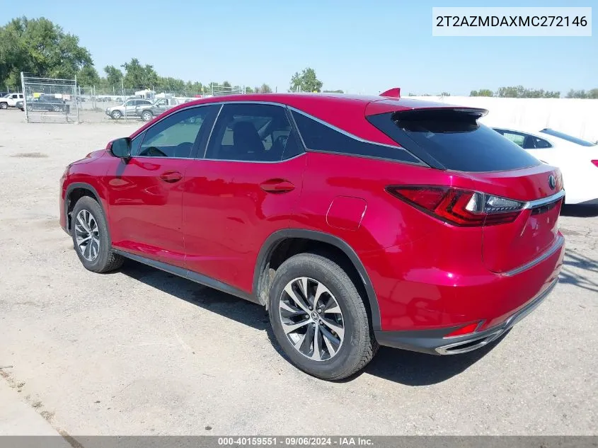 2021 Lexus Rx 350 VIN: 2T2AZMDAXMC272146 Lot: 40159551