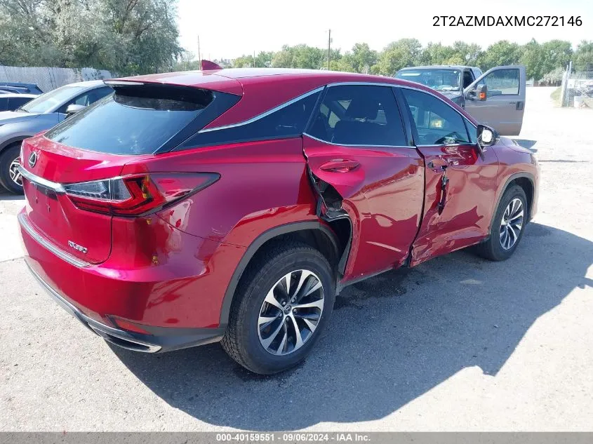 2021 Lexus Rx 350 VIN: 2T2AZMDAXMC272146 Lot: 40159551