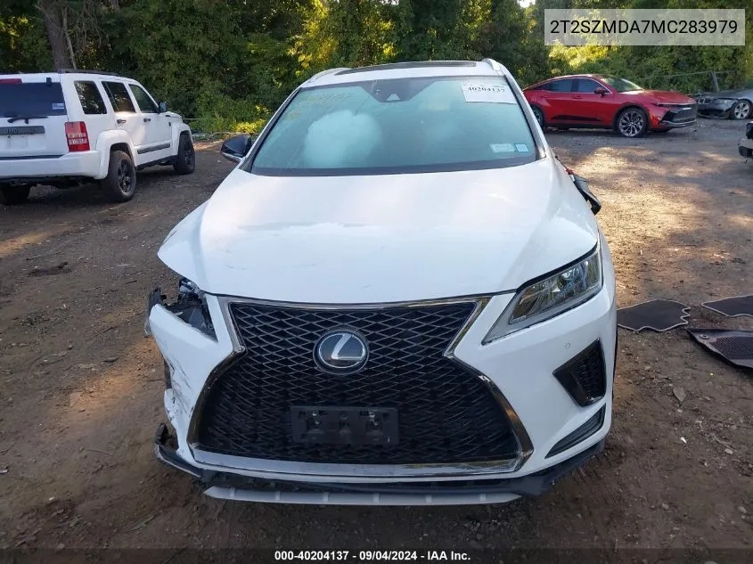 2021 Lexus Rx 350 F Sport Appearance VIN: 2T2SZMDA7MC283979 Lot: 40204137