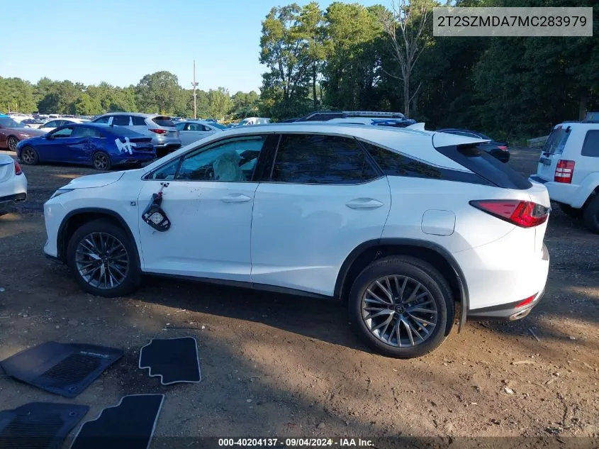 2021 Lexus Rx 350 F Sport Appearance VIN: 2T2SZMDA7MC283979 Lot: 40204137