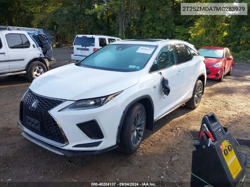 2021 Lexus Rx 350 F Sport Appearance VIN: 2T2SZMDA7MC283979 Lot: 40204137