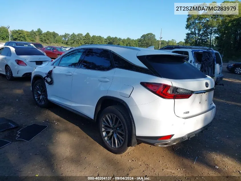 2021 Lexus Rx 350 F Sport Appearance VIN: 2T2SZMDA7MC283979 Lot: 40204137