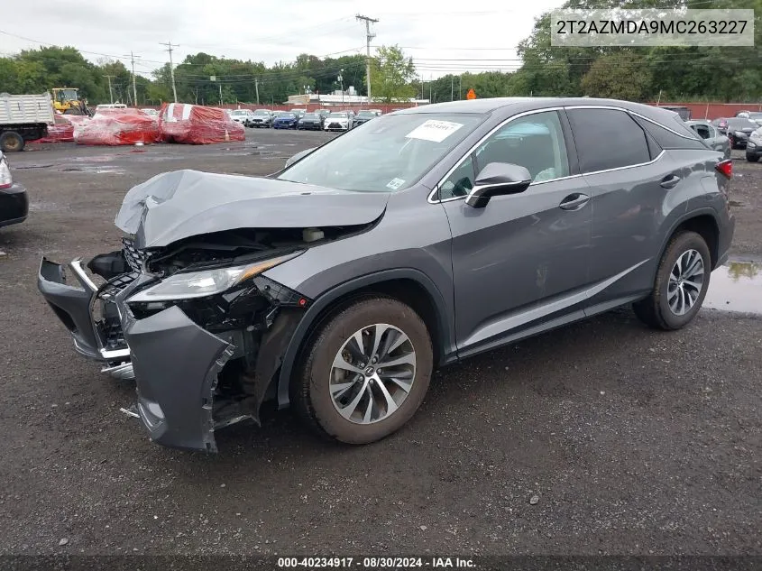 2021 Lexus Rx 350 VIN: 2T2AZMDA9MC263227 Lot: 40234917