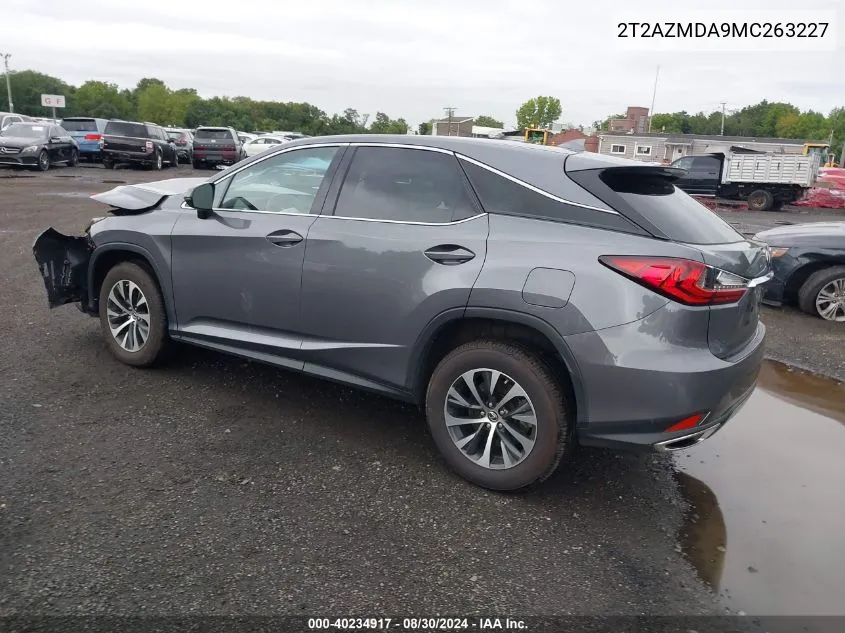 2021 Lexus Rx 350 VIN: 2T2AZMDA9MC263227 Lot: 40234917