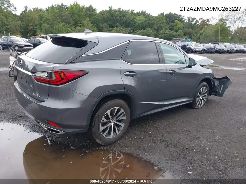 2021 Lexus Rx 350 VIN: 2T2AZMDA9MC263227 Lot: 40234917