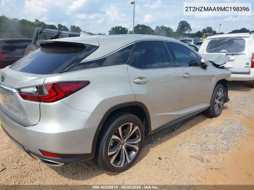 2021 Lexus Rx 350 VIN: 2T2HZMAA9MC198396 Lot: 40238815