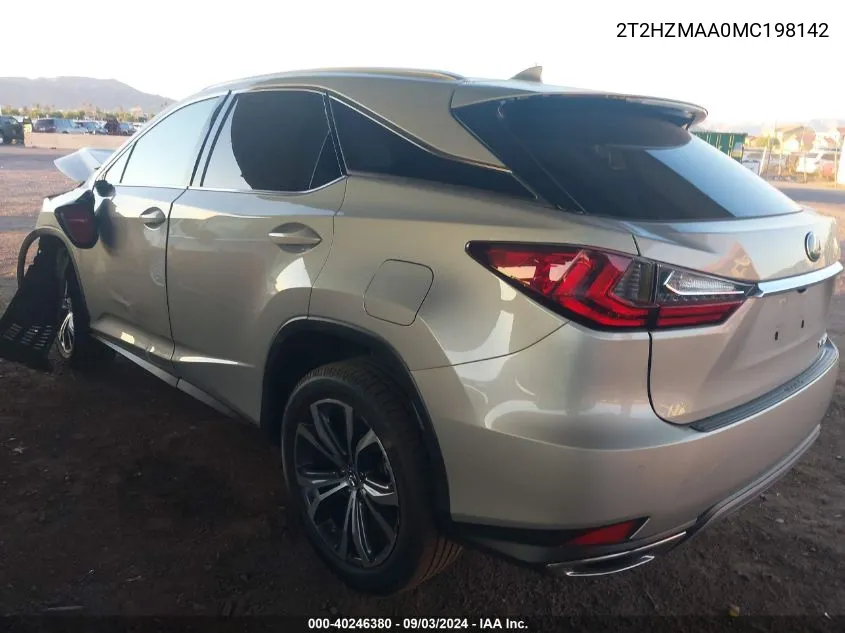 2021 Lexus Rx 350 VIN: 2T2HZMAA0MC198142 Lot: 40246380