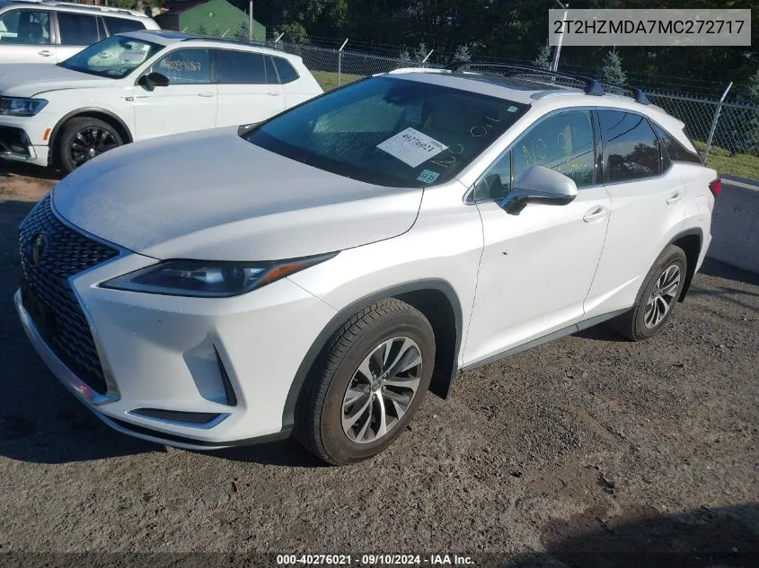 2021 Lexus Rx 350 VIN: 2T2HZMDA7MC272717 Lot: 40276021