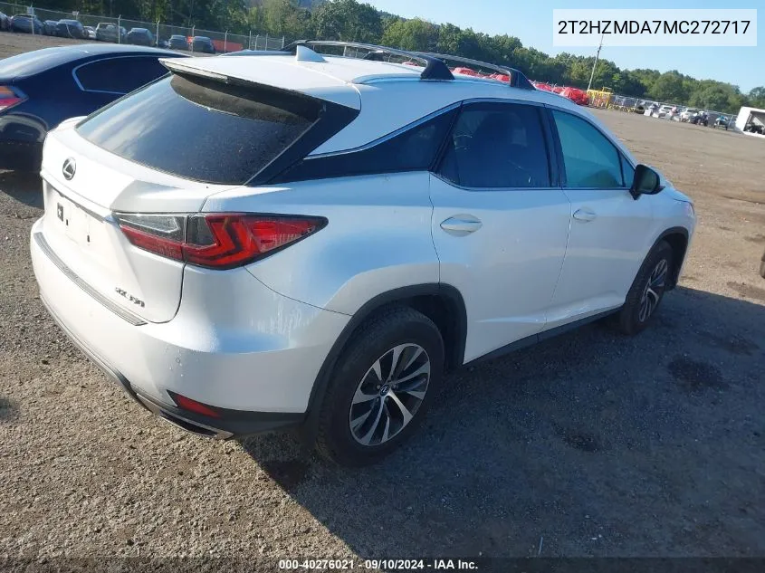 2021 Lexus Rx 350 VIN: 2T2HZMDA7MC272717 Lot: 40276021