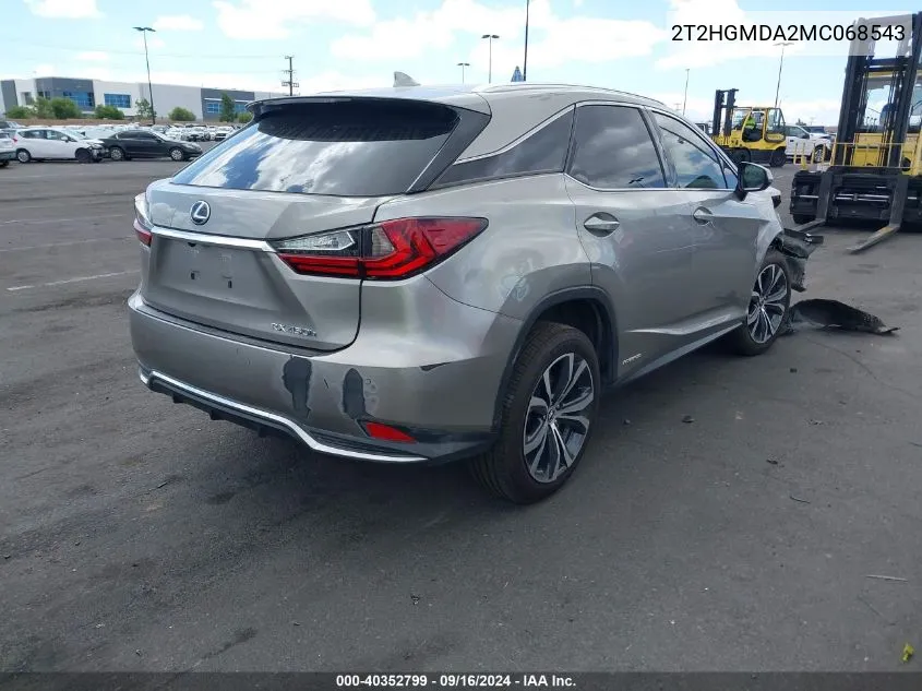 2T2HGMDA2MC068543 2021 Lexus Rx 450H