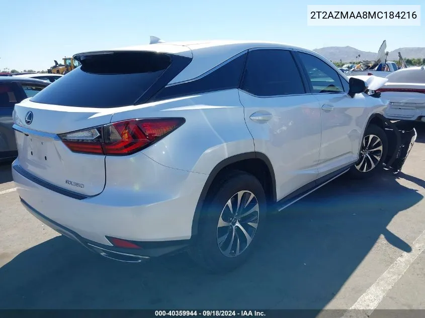 2T2AZMAA8MC184216 2021 Lexus Rx 350