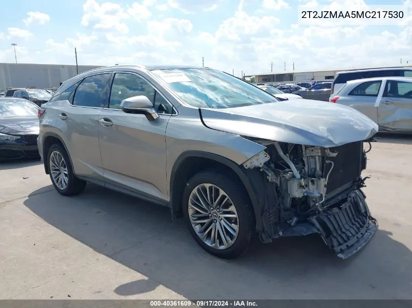 2021 Lexus Rx 350 VIN: 2T2JZMAA5MC217530 Lot: 40361609