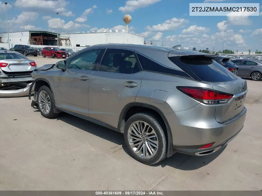 2021 Lexus Rx 350 VIN: 2T2JZMAA5MC217530 Lot: 40361609