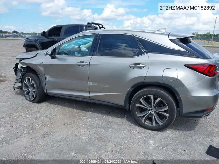 2021 Lexus Rx 350 VIN: 2T2HZMAA7MC182892 Lot: 40405431