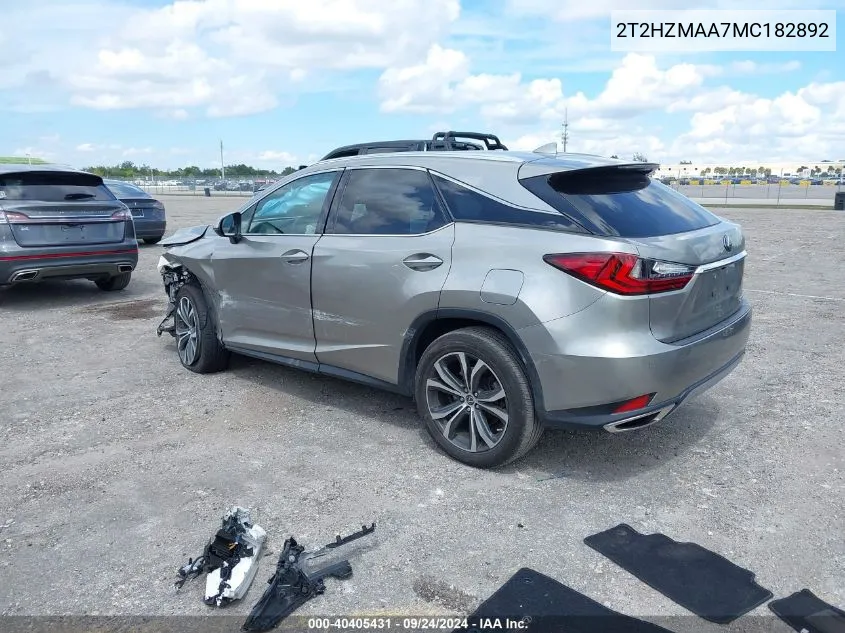 2T2HZMAA7MC182892 2021 Lexus Rx 350