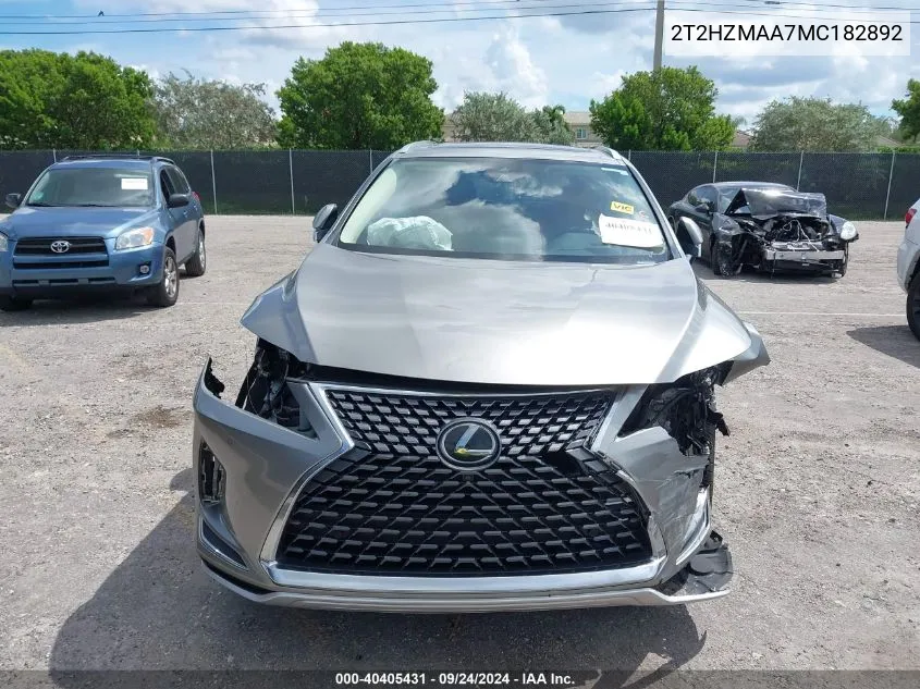 2T2HZMAA7MC182892 2021 Lexus Rx 350