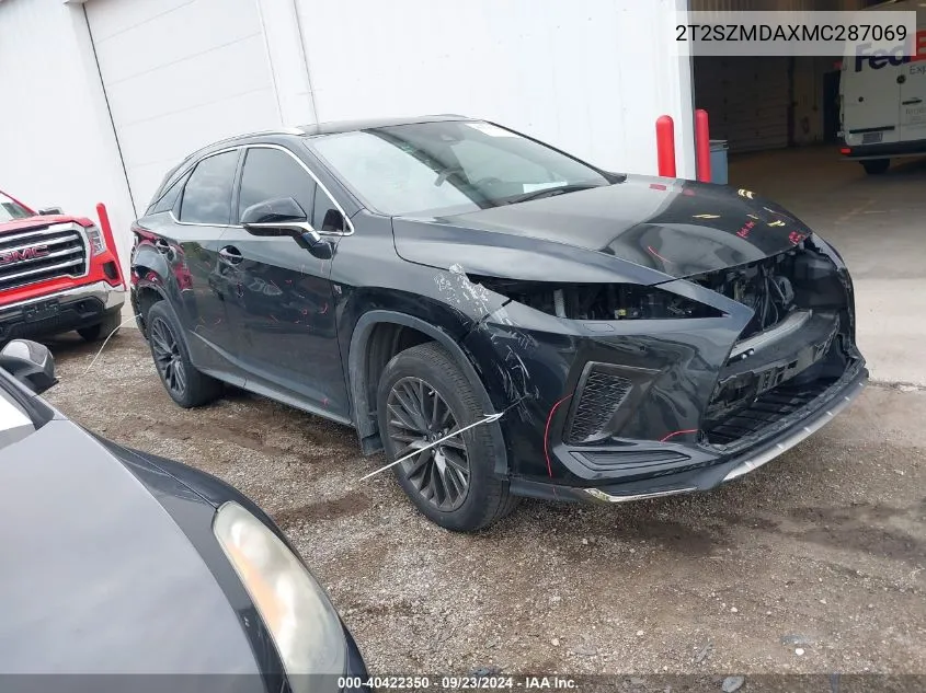 2021 Lexus Rx 350 F Sport Appearance VIN: 2T2SZMDAXMC287069 Lot: 40422350