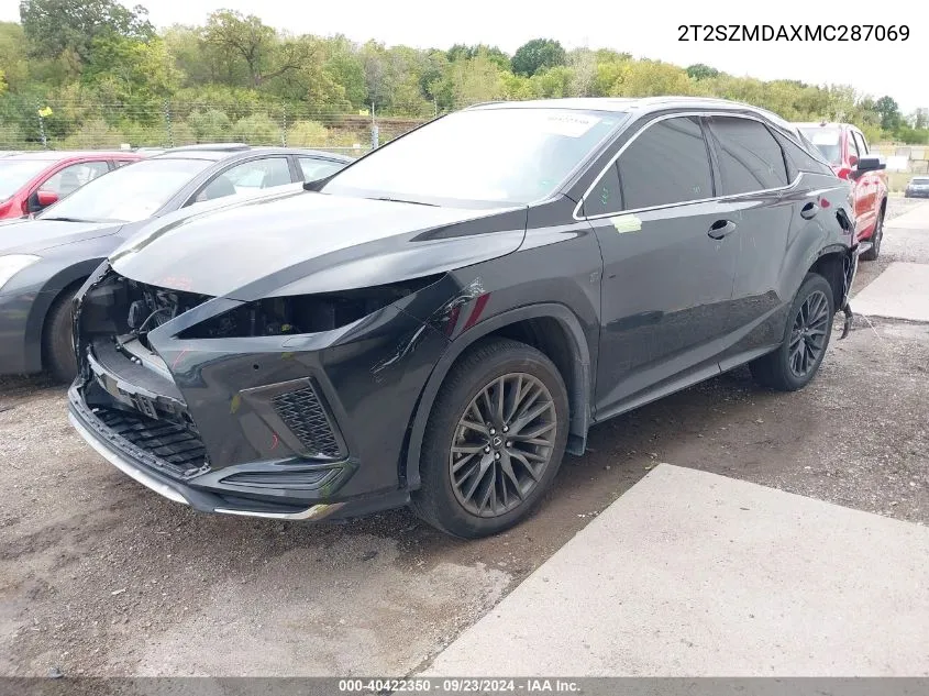 2021 Lexus Rx 350 F Sport Appearance VIN: 2T2SZMDAXMC287069 Lot: 40422350