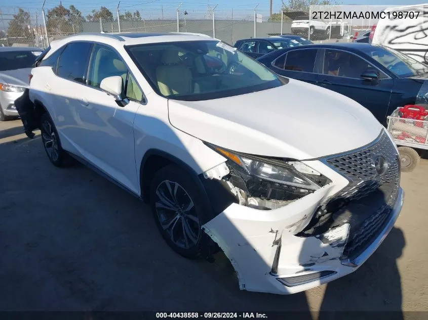 2021 Lexus Rx 350 VIN: 2T2HZMAA0MC198707 Lot: 40438558