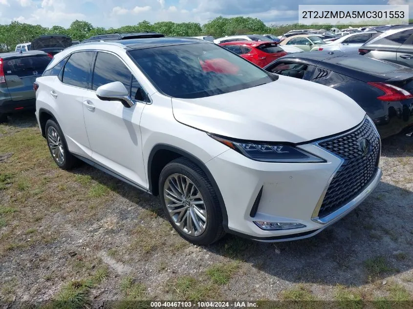 2021 Lexus Rx 350 VIN: 2T2JZMDA5MC301553 Lot: 40467103