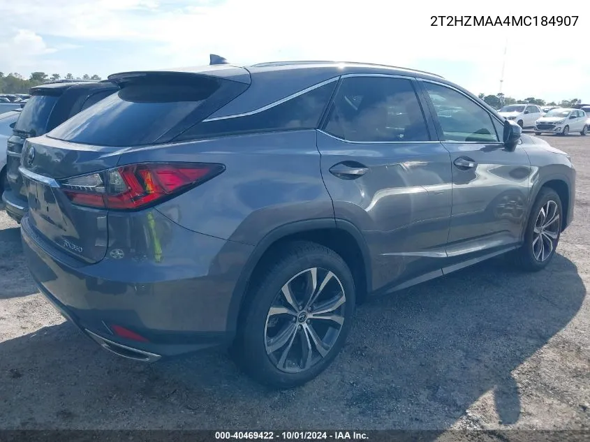 2T2HZMAA4MC184907 2021 Lexus Rx 350