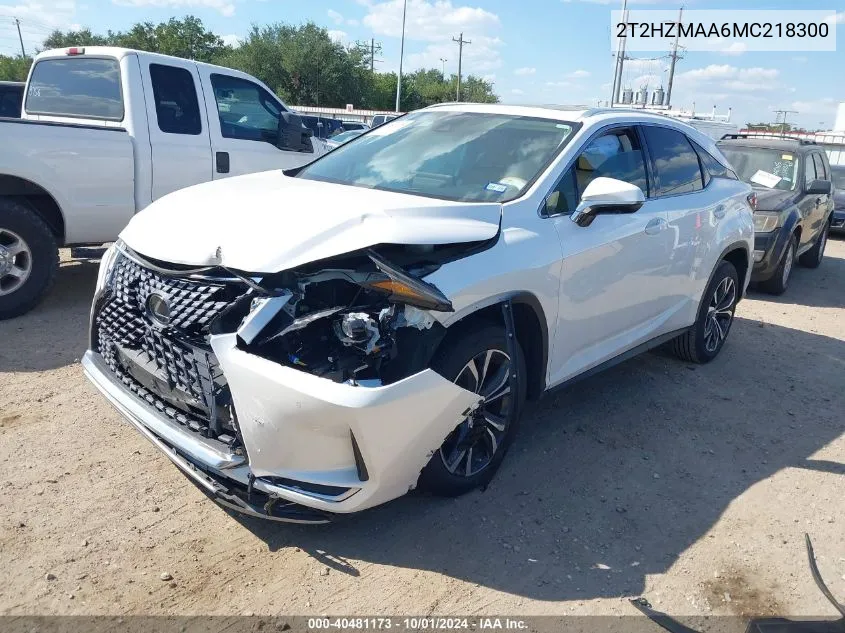 2T2HZMAA6MC218300 2021 Lexus Rx 350