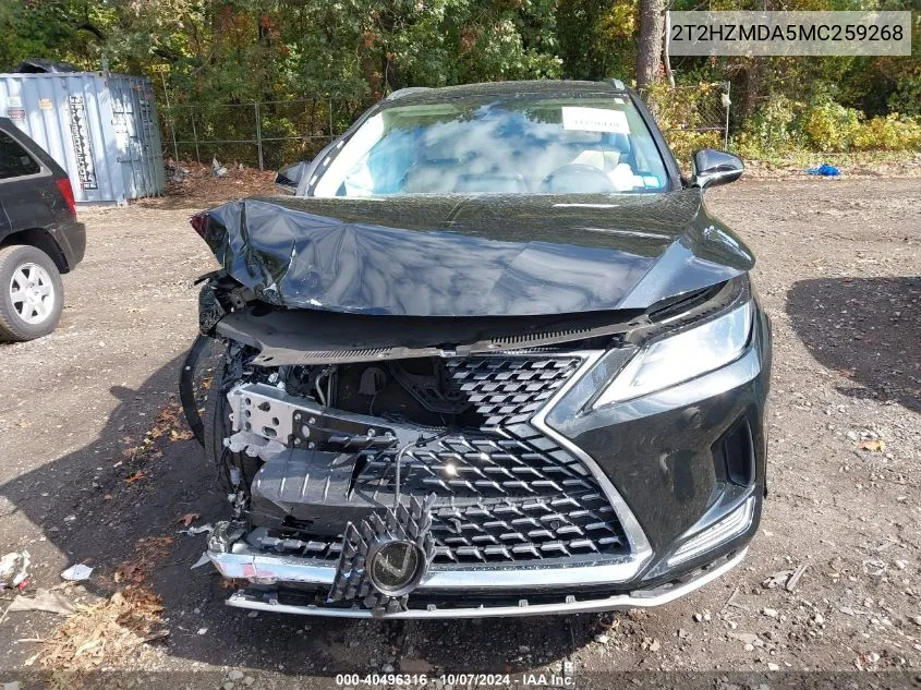 2021 Lexus Rx 350 VIN: 2T2HZMDA5MC259268 Lot: 40496316