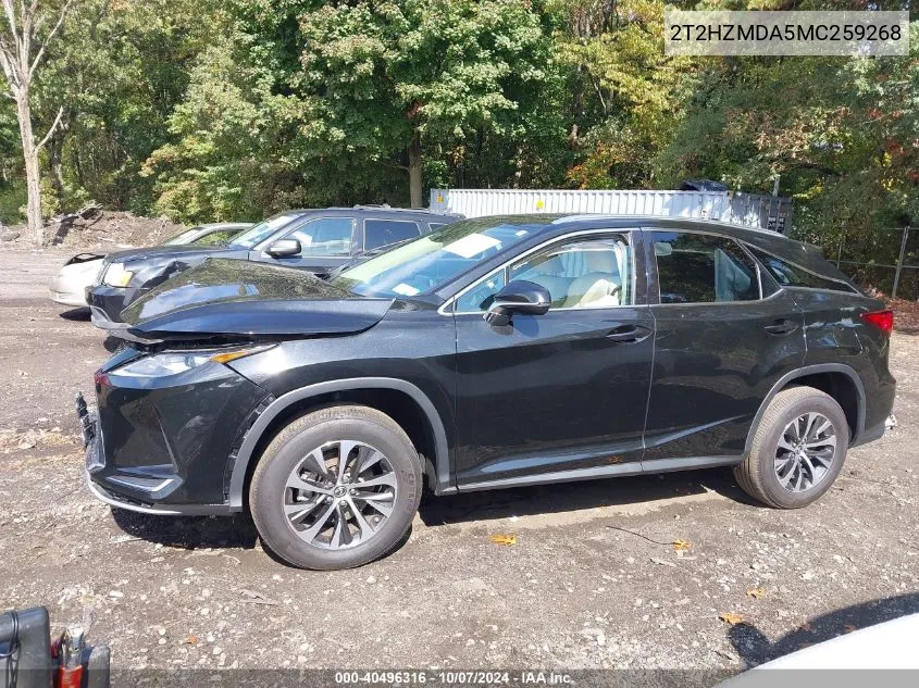 2021 Lexus Rx 350 VIN: 2T2HZMDA5MC259268 Lot: 40496316