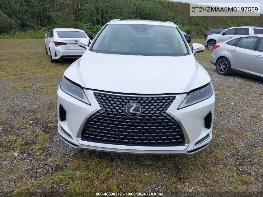 2021 Lexus Rx 350 VIN: 2T2HZMAA6MC197559 Lot: 40508317