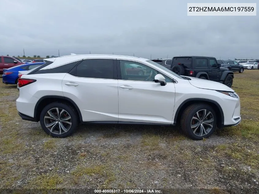 2021 Lexus Rx 350 VIN: 2T2HZMAA6MC197559 Lot: 40508317