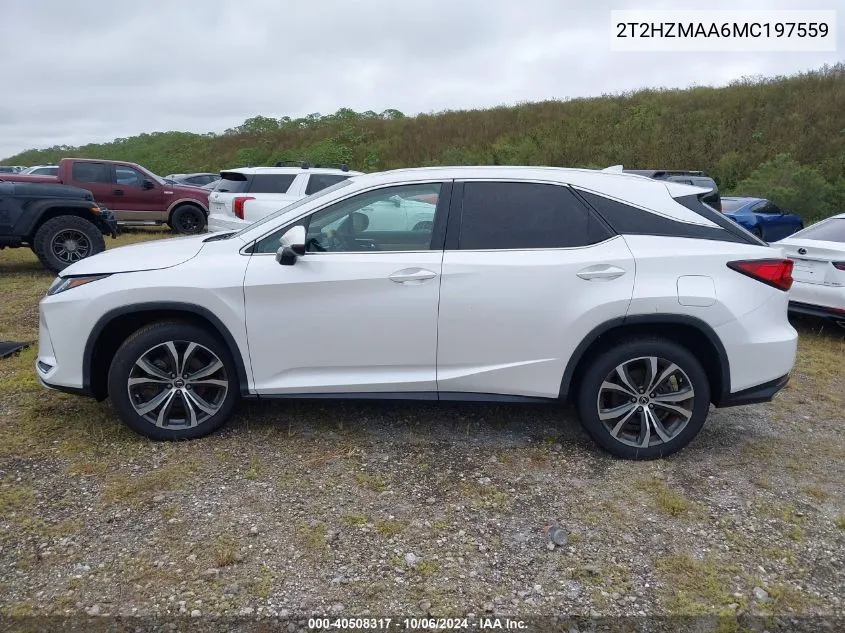 2021 Lexus Rx 350 VIN: 2T2HZMAA6MC197559 Lot: 40508317