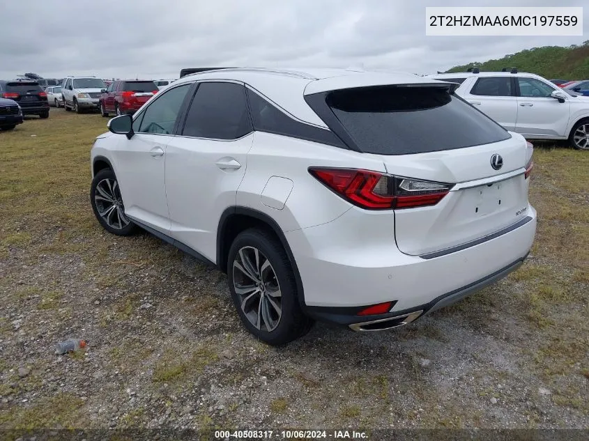 2021 Lexus Rx 350 VIN: 2T2HZMAA6MC197559 Lot: 40508317