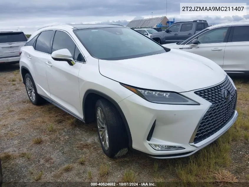 2021 Lexus Rx 350 VIN: 2T2JZMAA9MC211407 Lot: 40524682