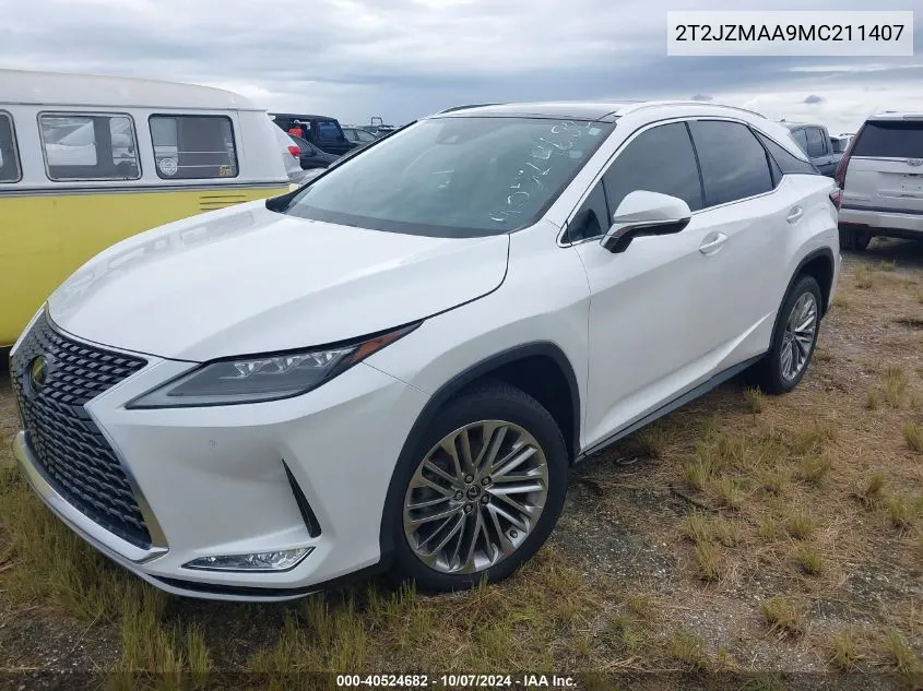 2021 Lexus Rx 350 VIN: 2T2JZMAA9MC211407 Lot: 40524682