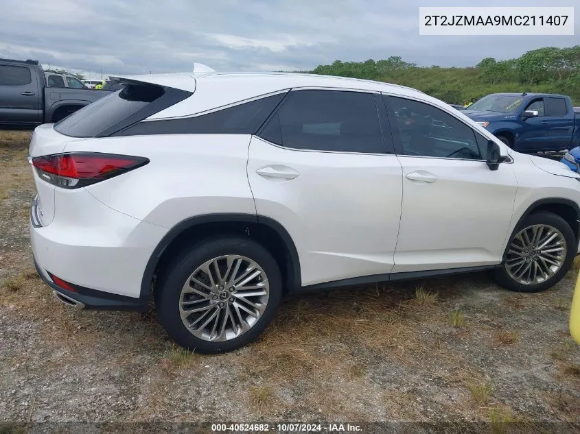 2021 Lexus Rx 350 VIN: 2T2JZMAA9MC211407 Lot: 40524682