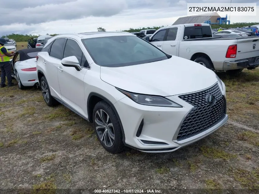 2021 Lexus Rx 350 VIN: 2T2HZMAA2MC183075 Lot: 40527342