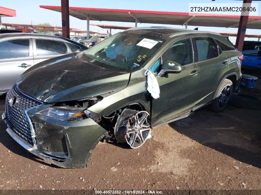 2021 Lexus Rx 350 VIN: 2T2HZMAA5MC208406 Lot: 40572352