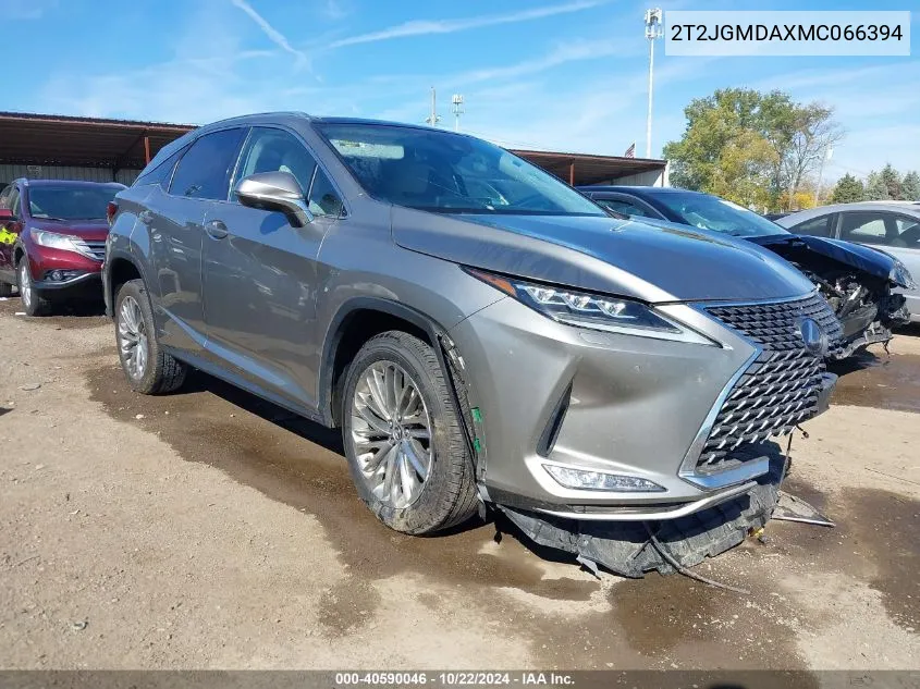 2021 Lexus Rx 450H VIN: 2T2JGMDAXMC066394 Lot: 40590046