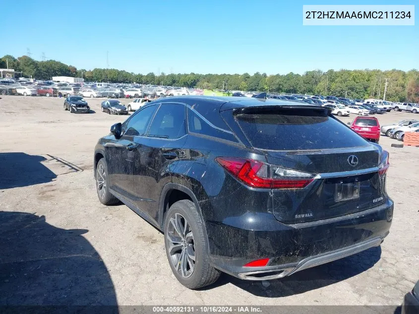 2021 Lexus Rx 350 VIN: 2T2HZMAA6MC211234 Lot: 40592131