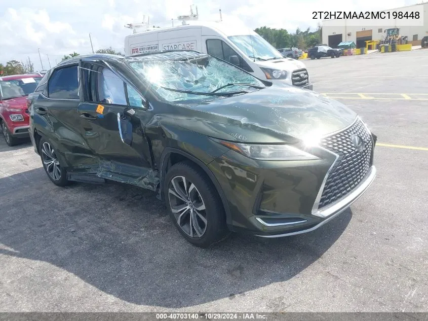 2021 Lexus Rx 350 VIN: 2T2HZMAA2MC198448 Lot: 40703140